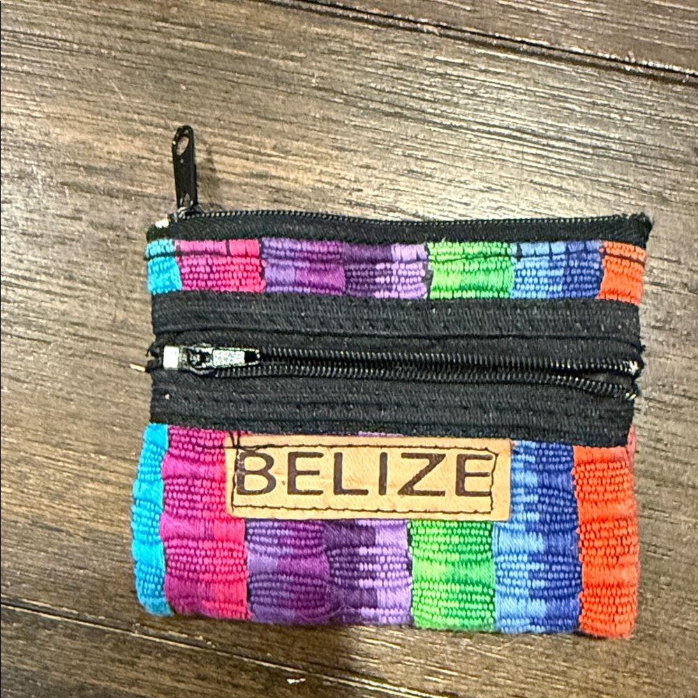Colorful Striped Coin Pouch